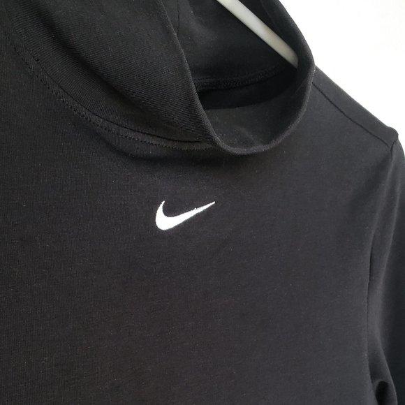 Nike Sportswear Essentials Black Long Sleeve Mock Neck Top - Picture 2 of 3